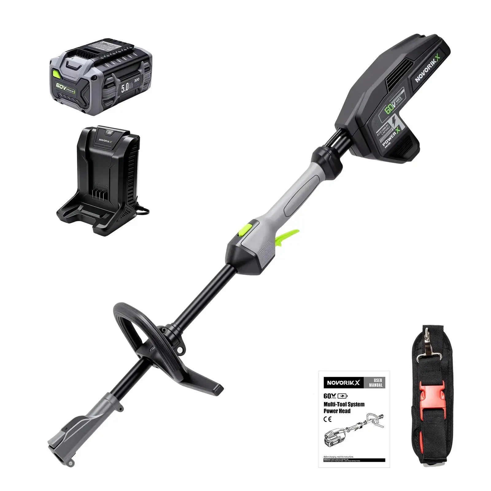 NovorikX Obsidian Black 60V Cordless Multi-Head Power Head NovorikX