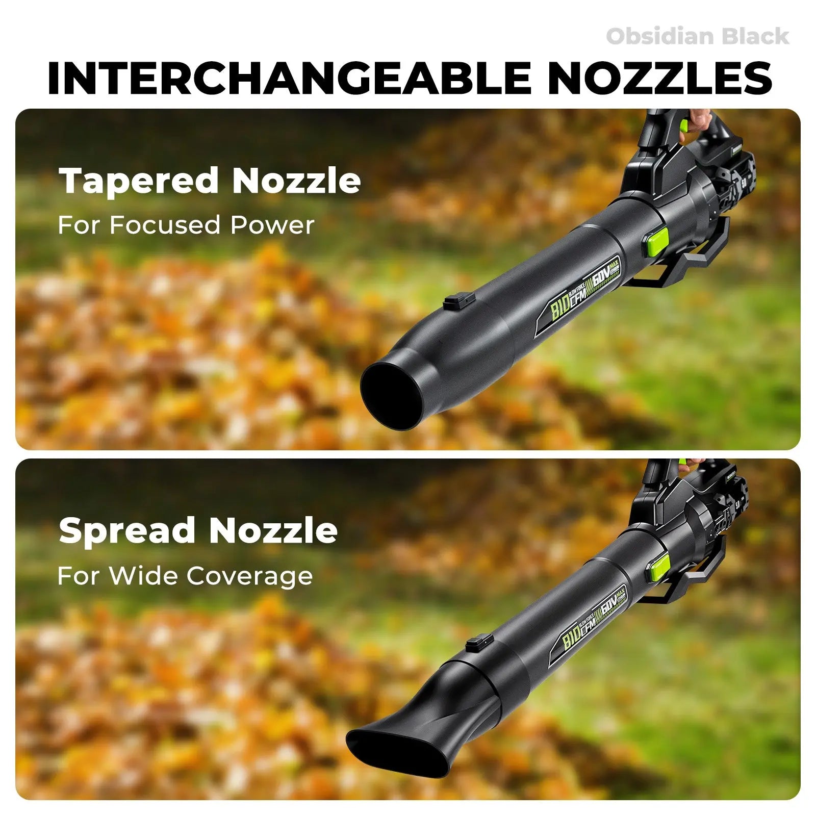 NovorikX Obsidian Black 60V Brushless 810CFM 190MPH Leaf Blower Kit NovorikX