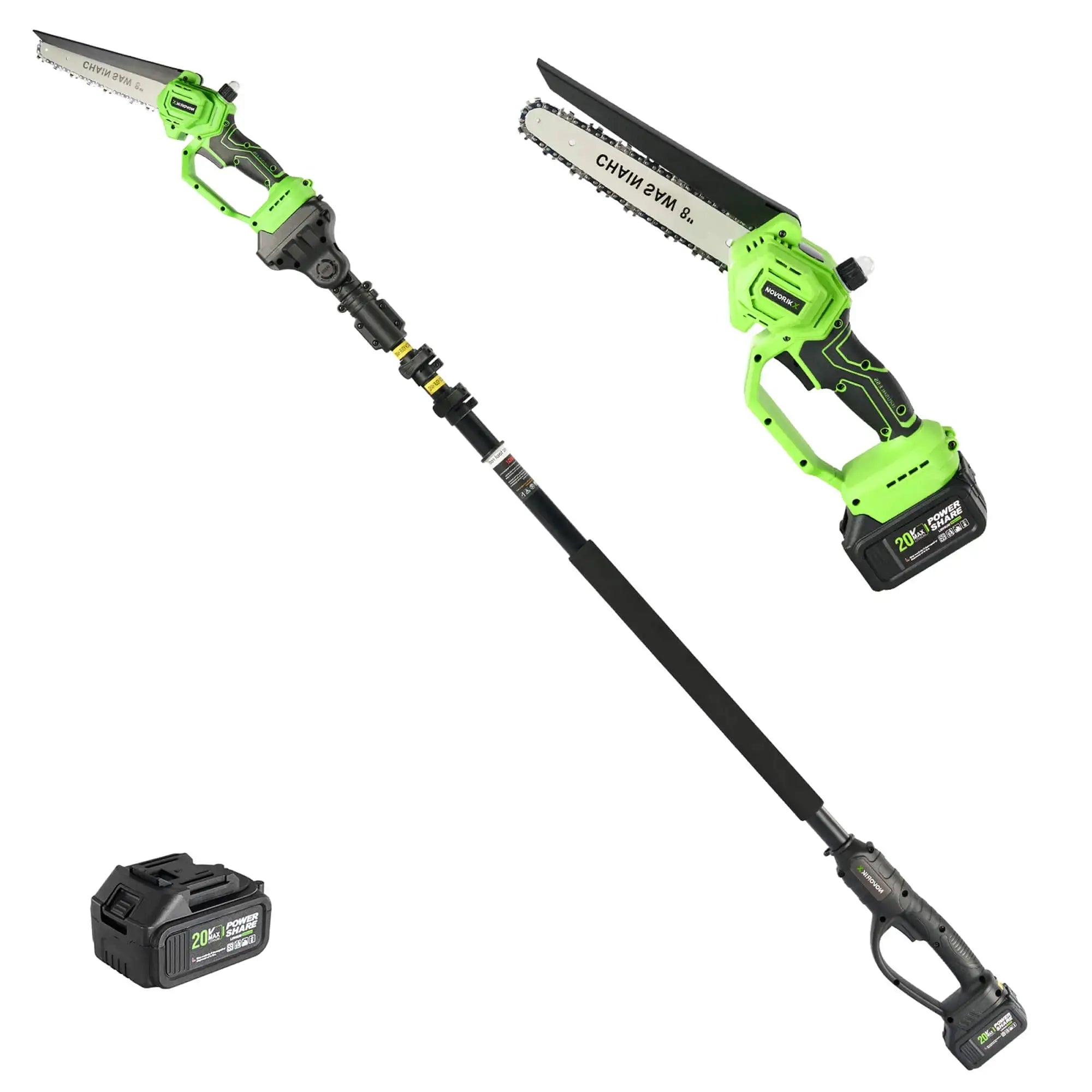 2-in-1 20V Cordless Pole Saw  NovorikX
