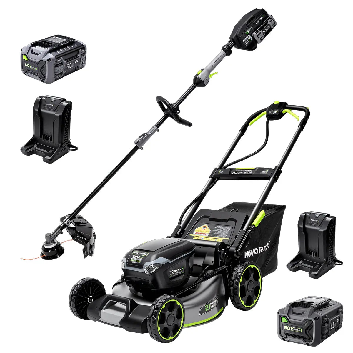 60V Brushless 21-Inch Self-Propelled Lawn Mower  NovorikX