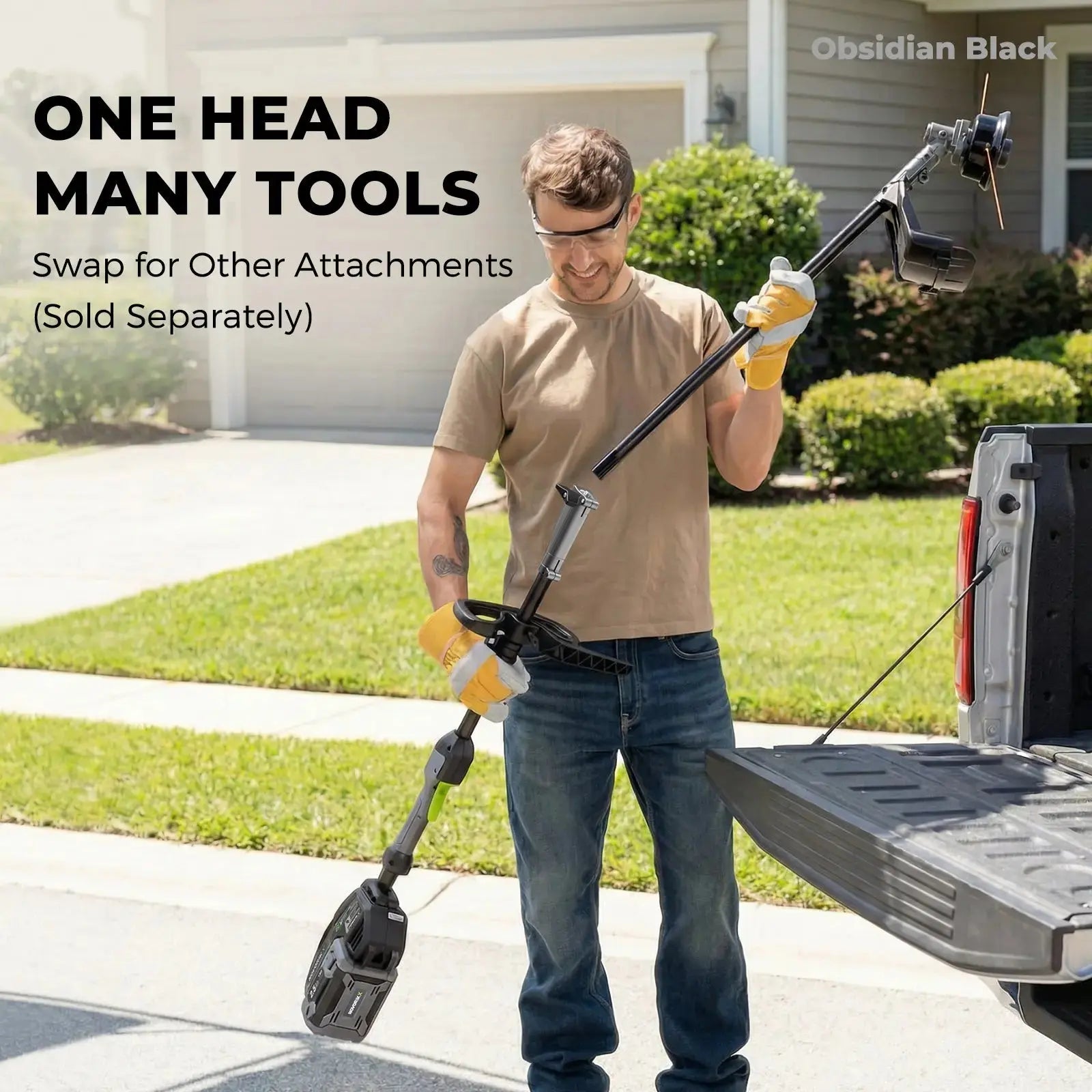NovorikX Obsidian Black 60V Brushless Multi-Tool System 17-Inch String Trimmer Kit  NovorikX